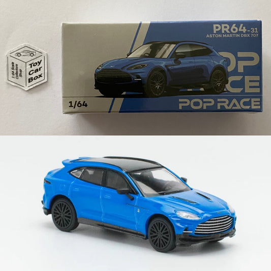 POP RACE - Aston Martin DBX 707 (1:64 Scale - Blue #PR640031 - Boxed) O15g