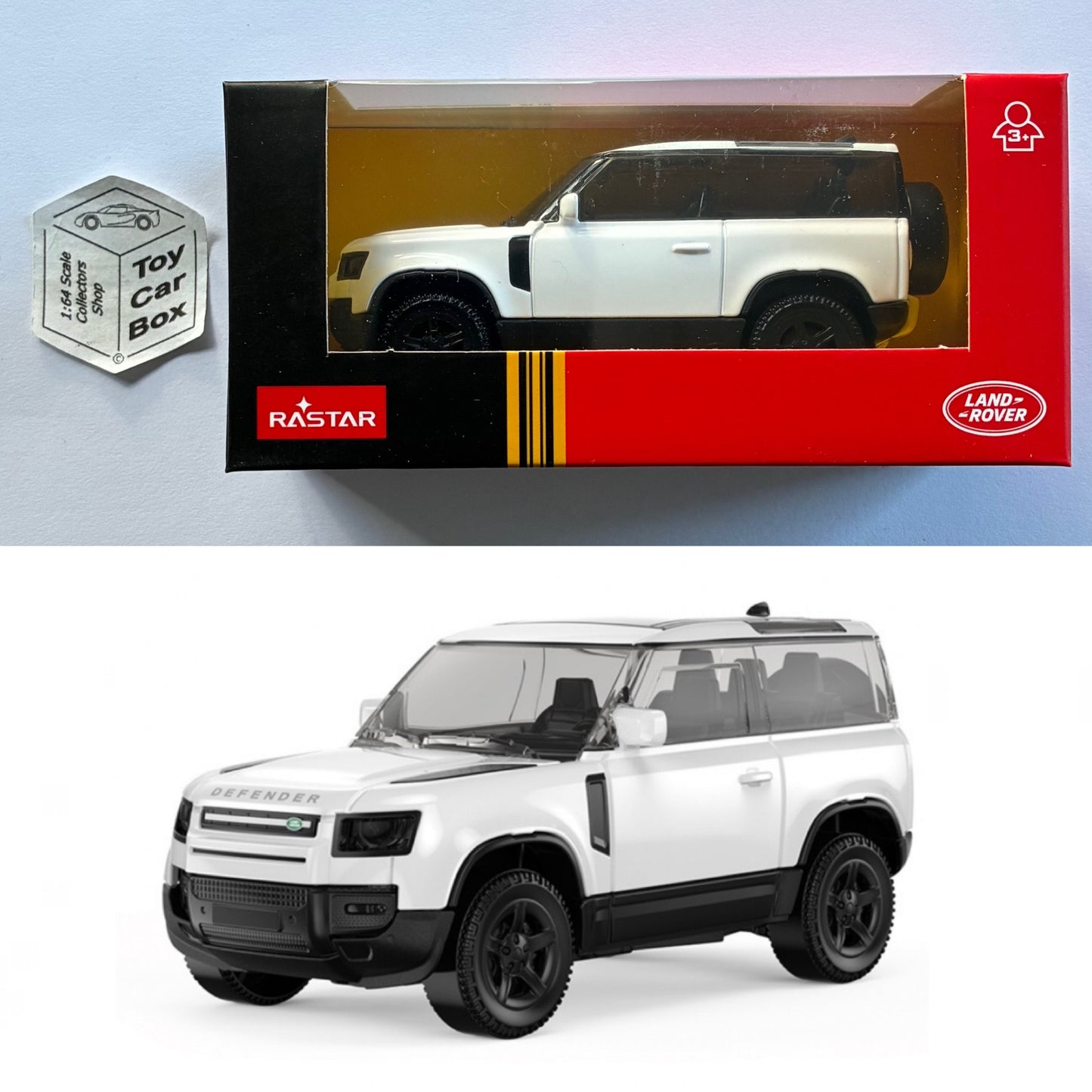 RASTAR 1/43 - Land Rover Defender 90 - L663 (White - Unopened Boxed) D55g