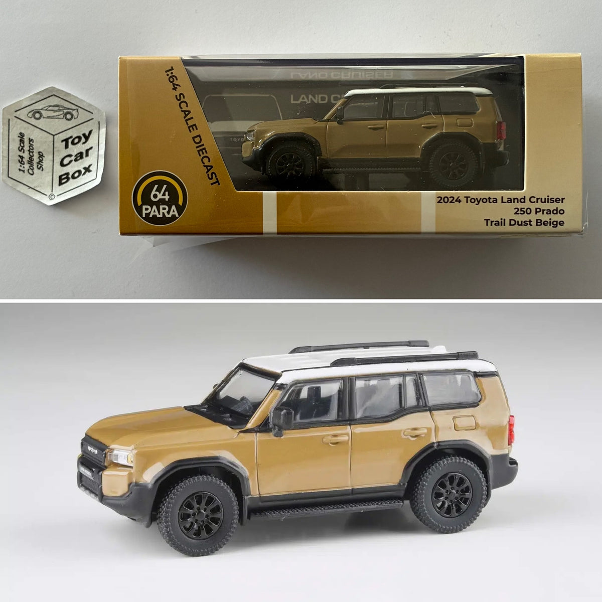 PARA64 - 2024 Toyota Land Cruiser Prado 250 (Trail Dust Beige - 1/64 Scale) P50g