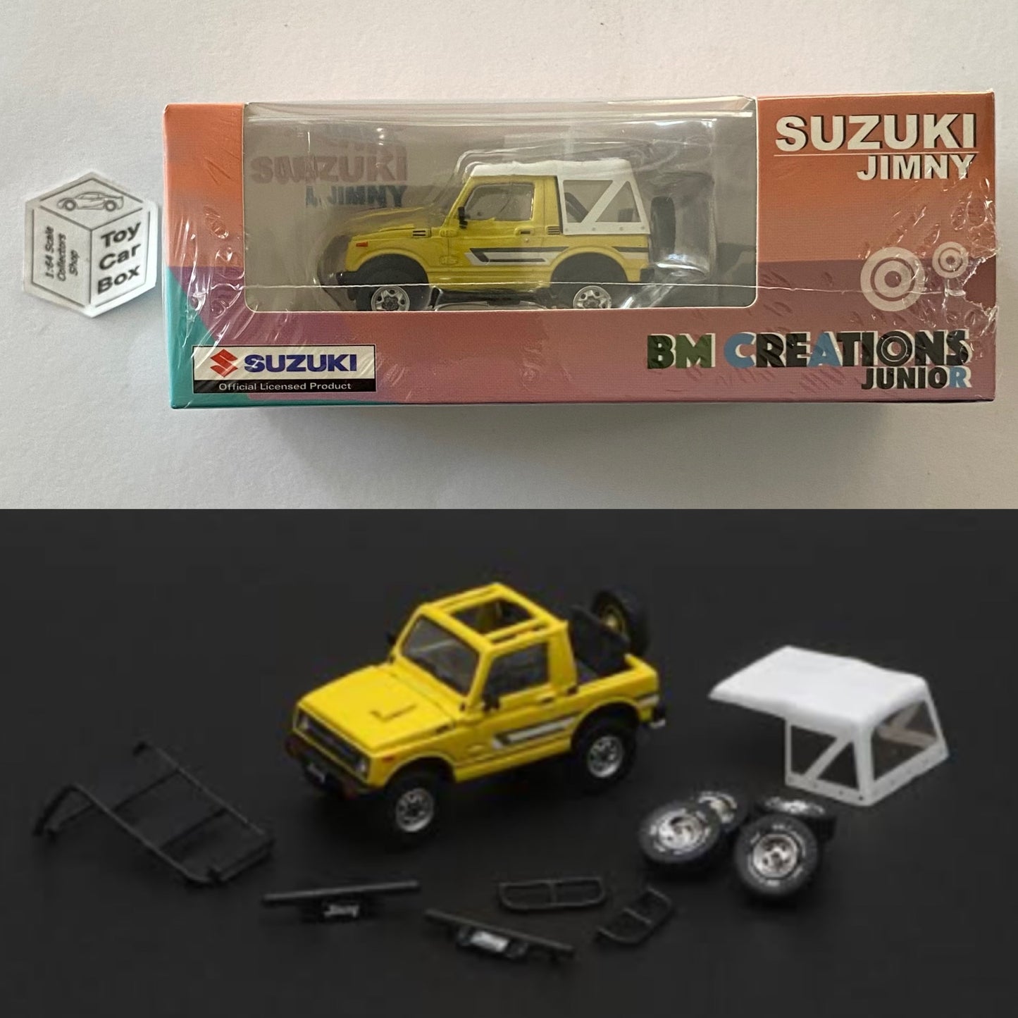 BM CREATIONS - Suzuki Jimny JS11 (1:64 Scale - Yellow - RHD) M14g