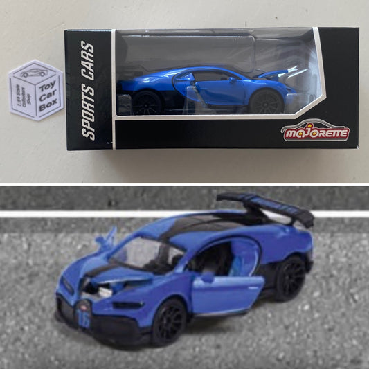 MAJORETTE - Bugatti Chiron Pur Sport (Blue - Sports Cars Box) 1/64 Scale* -D72