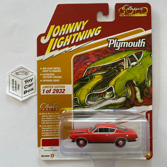 2023 JOHNNY LIGHTNING - 1969 Plymouth Barracuda (Orange - Classic Gold R2a) M15