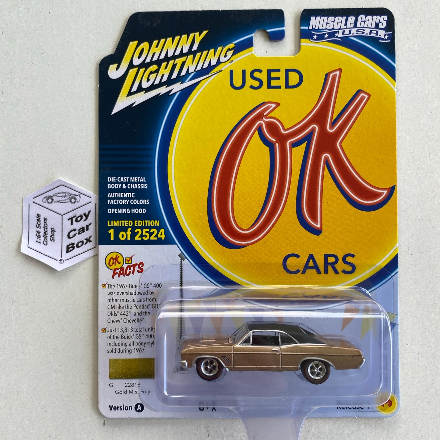 2023 JOHNNY LIGHTNING - 1967 Buick GS 400 (Gold Mist - Muscle Cars USA R1a) M15