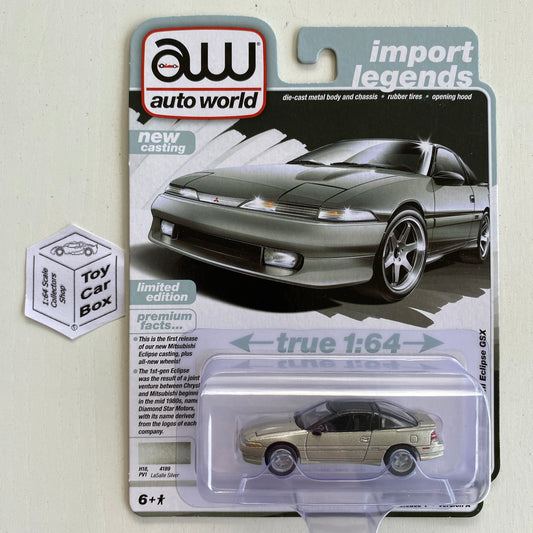 2024 AUTO WORLD - 1990 Mitsubishi Eclipse GSX (LaSalle Silver - Release 1A) M15