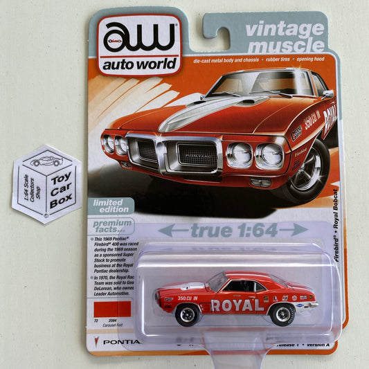 2024 AUTO WORLD - 1969 Pontiac Firebird Royal Bobcat (Carousel Red - R1A) M15