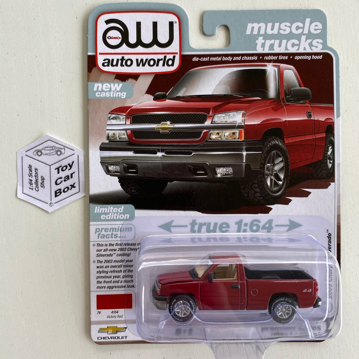 2024 AUTO WORLD - 2003 Chevy Silverado (Victory Red - Release 1A) M15