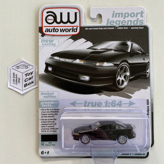 2024 AUTO WORLD - 1990 Mitsubishi Eclipse GSX (Kalapana Black - Release 1A) M15