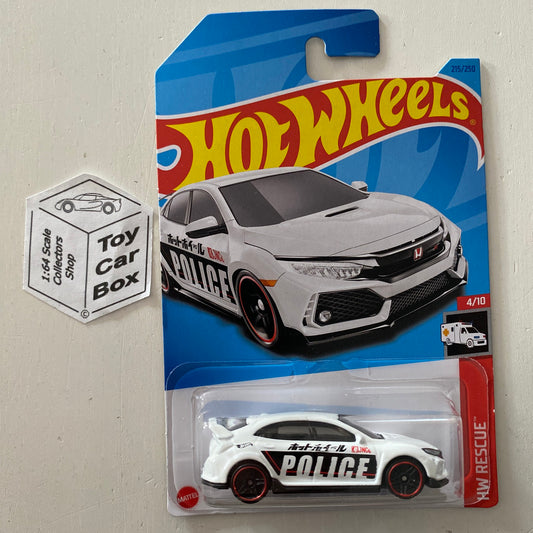 2023 HOT WHEELS #215 - Honda Civic Type R (Police #4 HW Rescue - Long Card) B00