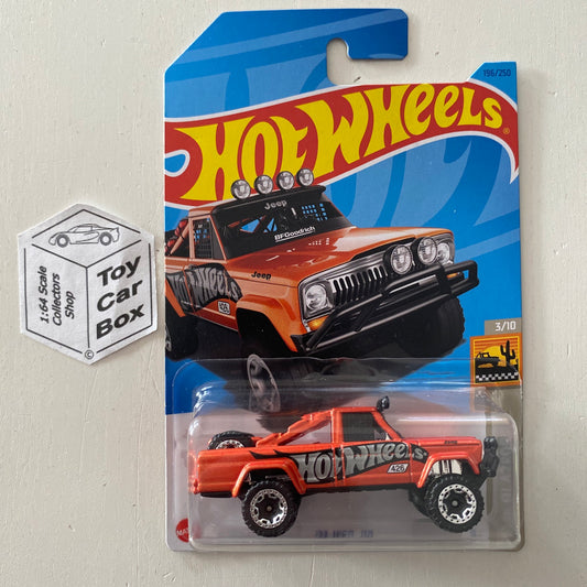 2023 HOT WHEELS #196 - ‘73 Jeep J10 Pickup (Orange #3 Baja Blazer- Long Card) B00