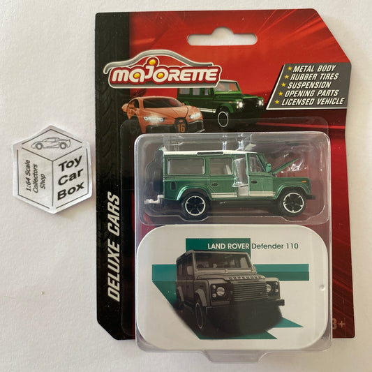 MAJORETTE Land Rover Defender 110 (Green - Deluxe with Metal Tin) 1/64* H79