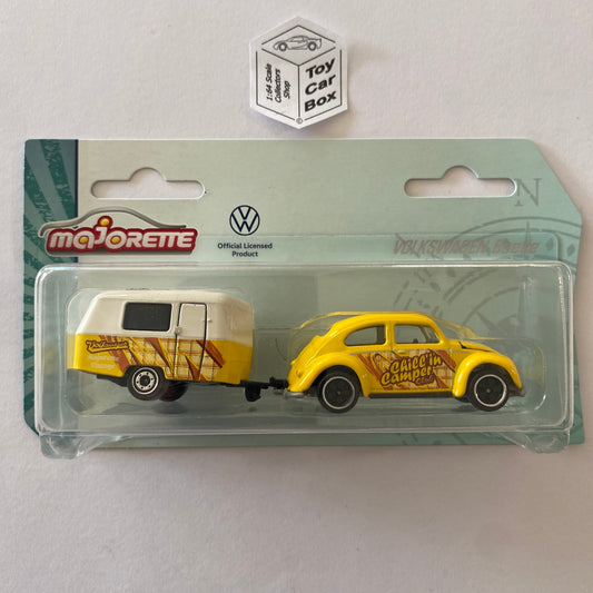 MAJORETTE Trailers - Volkswagen Beetle (Yellow) & Caravan - 1/64* - H24
