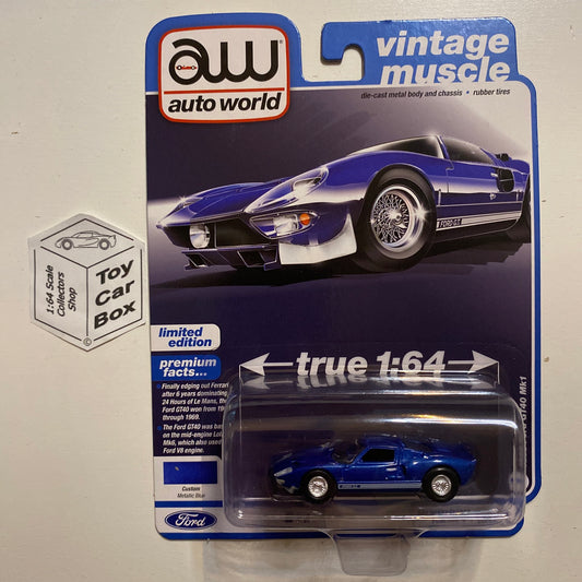 2022 AUTO WORLD - 1965 Ford GT40 Mk1 (Silver - Release 3 Version B) K46g