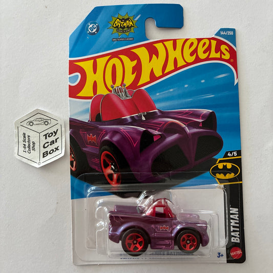 2026 HOT WHEELS #144 - Classic TV Batmobile (Purple #4 Batman - Long Card) B64