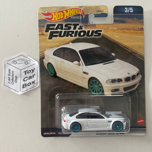 2023 HOT WHEELS Fast & Furious - BMW M3 E46 (White #3/5 - Premium) G60