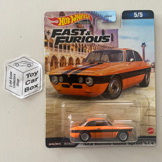 2023 HOT WHEELS Fast & Furious - Alfa Romeo Giulia Sprint GTA (Orange #5/5) G60