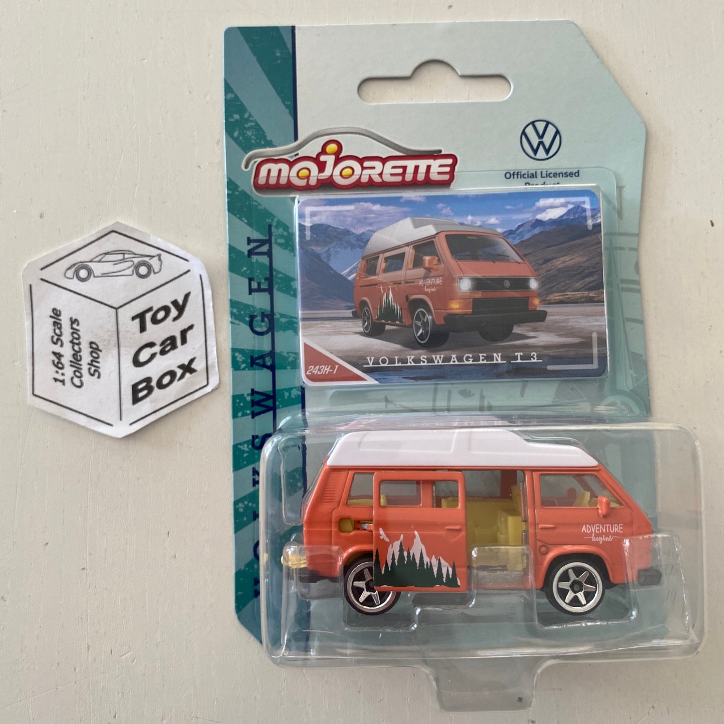 MAJORETTE Volkswagen VW T3 Camper (1/64* Premium Edition - Opening Side) D72