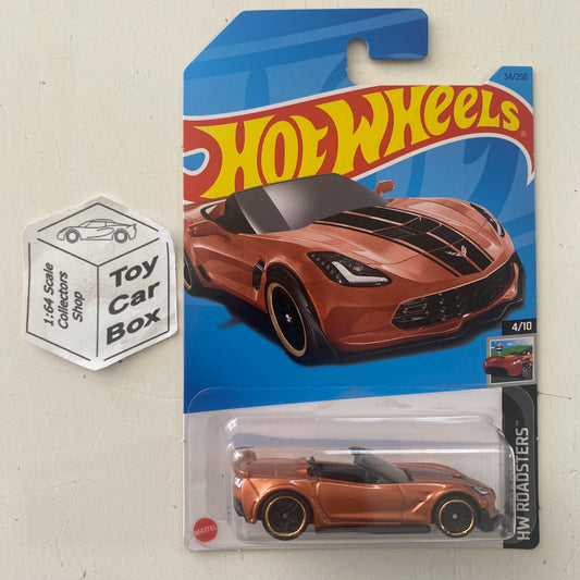 2023 HOT WHEELS #34 - Corvette C7 Z06 Convertible (Copper - Long Card) B00