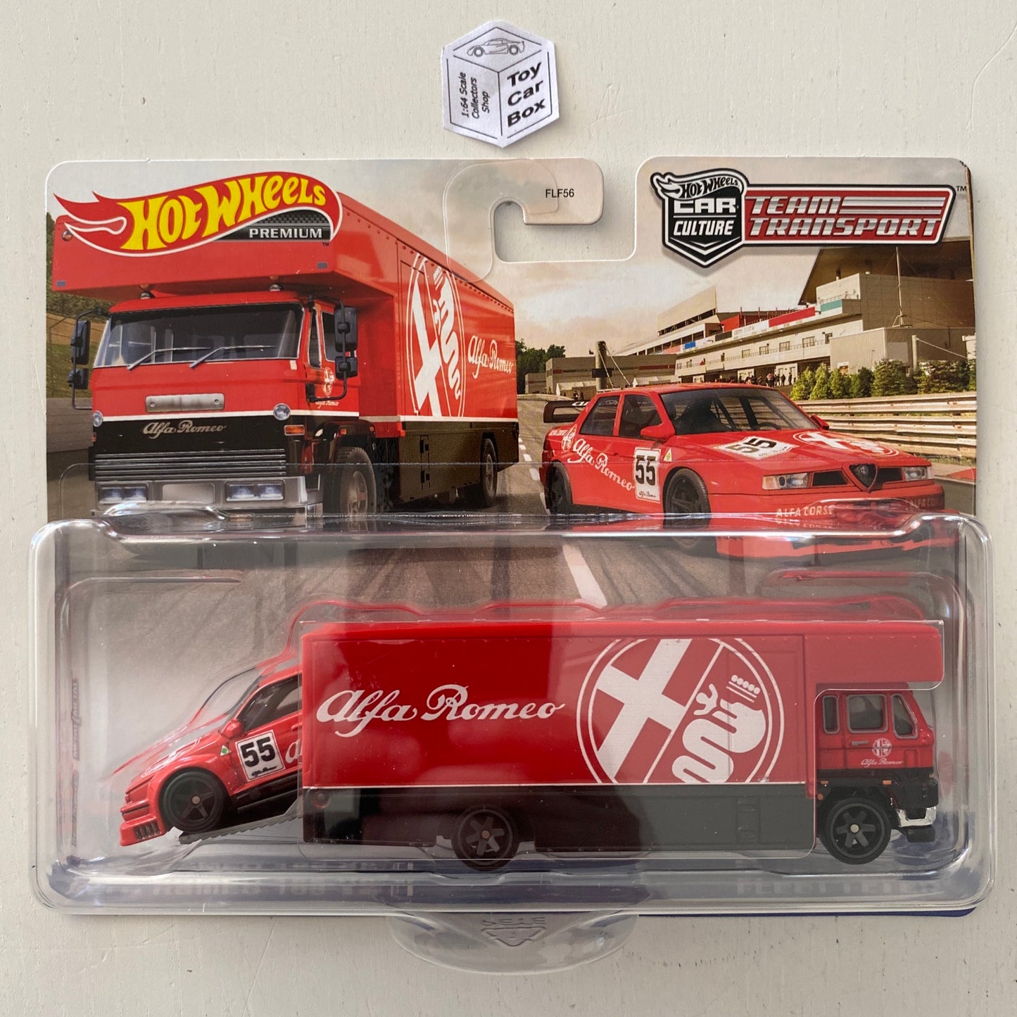 2023 HOT WHEELS Team Transport #53- Alfa Romeo 155 V6 Ti & Fleet Flyer - S00