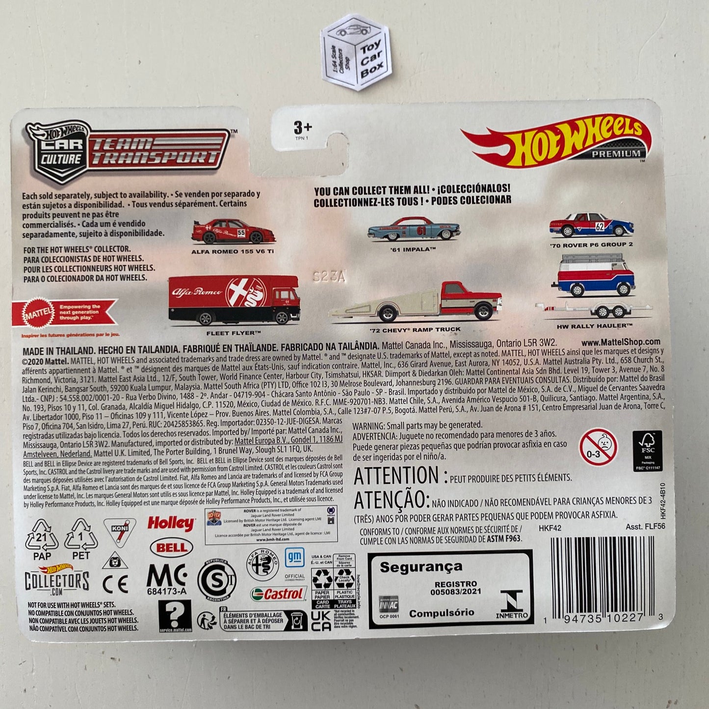 2023 HOT WHEELS Team Transport #53- Alfa Romeo 155 V6 Ti & Fleet Flyer - S00