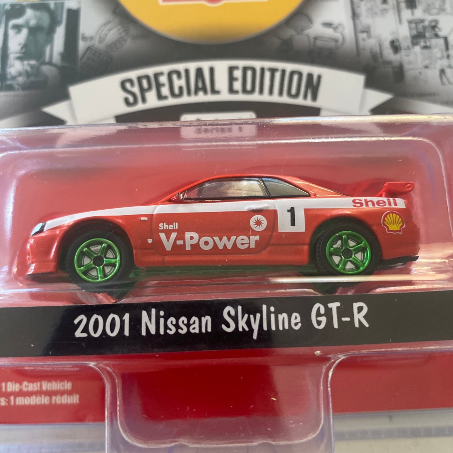 GREENLIGHT - 2001 Nissan Skyline GT-R (Chase - 1:64 Shell Oil Series 1) J95