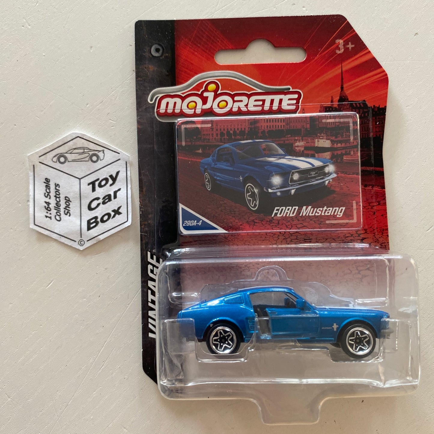 MAJORETTE Ford Mustang (Blue - Vintage Cars - Opening Doors) 1/64 Scale* - D94