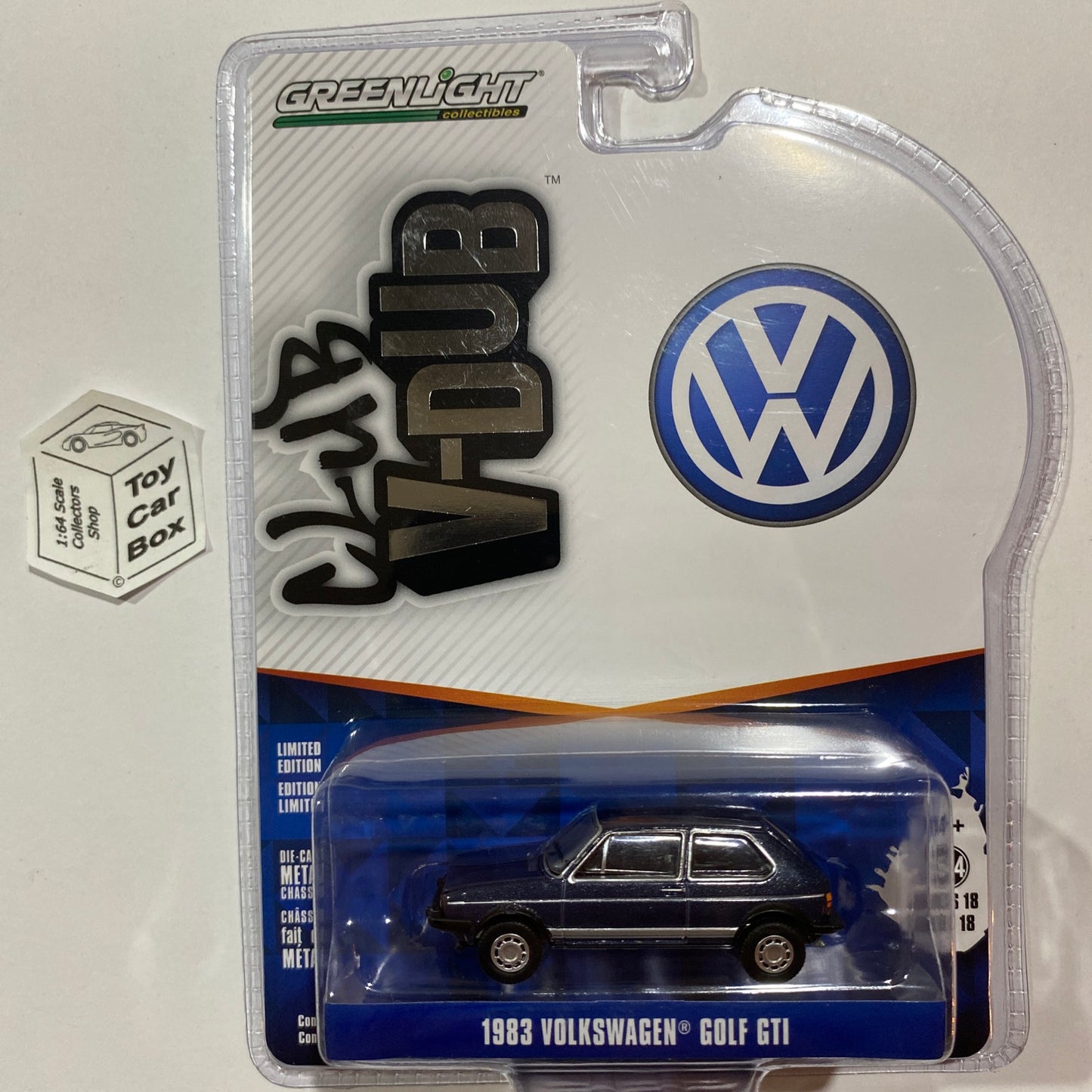 GREENLIGHT - 1983 VW Golf GTI (Dark Blue- Series 18 Club V-Dub) J95