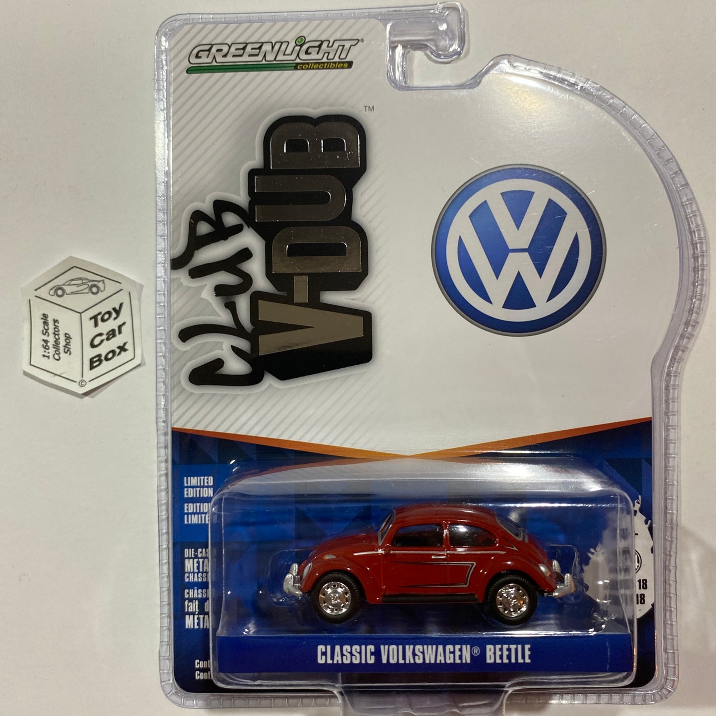 GREENLIGHT - Classic Volkswagen Beetle (Red - Series 18 Club V-Dub) J95