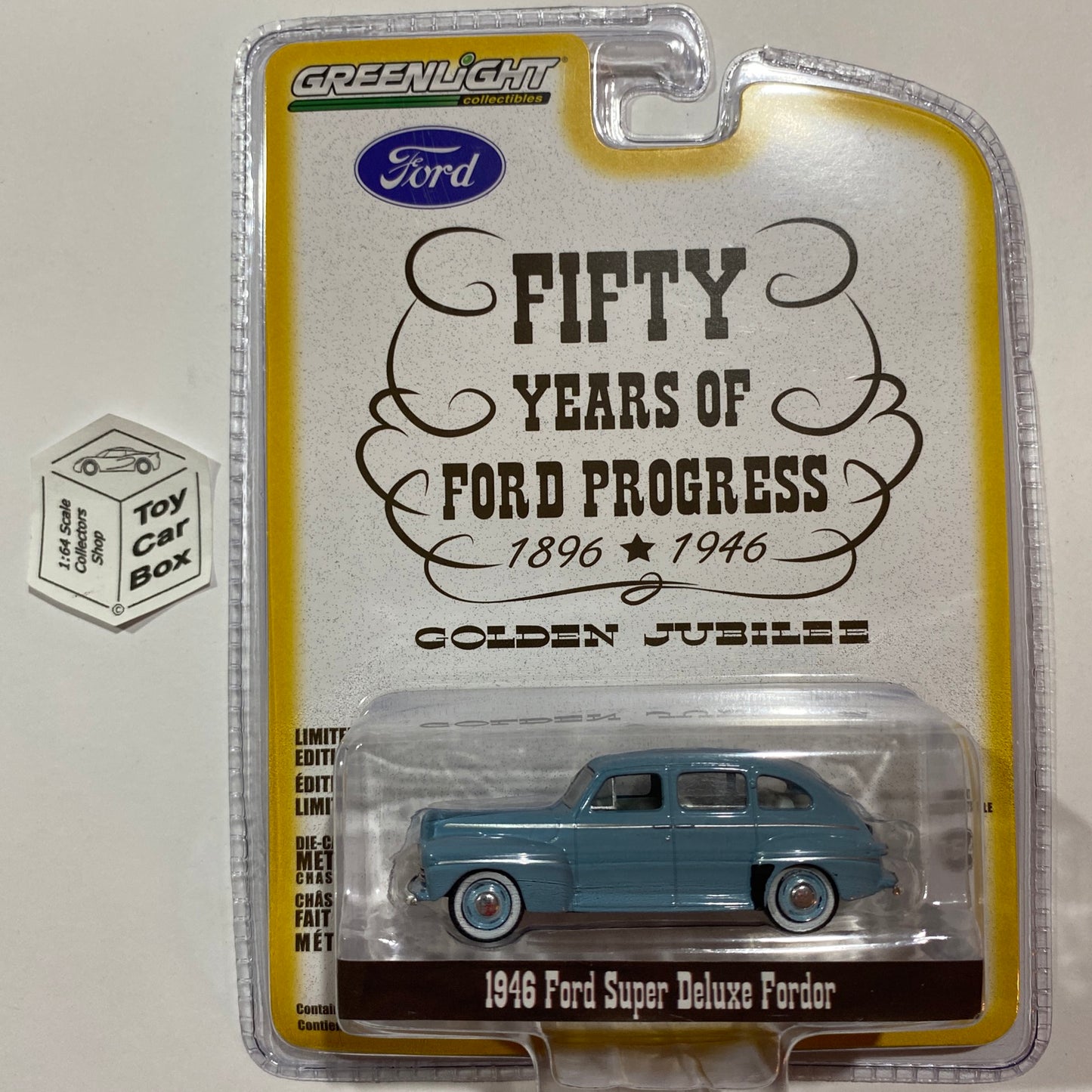 GREENLIGHT - 1946 Ford Super Deluxe Fordor (Blue - Anniversary Series 16) J95