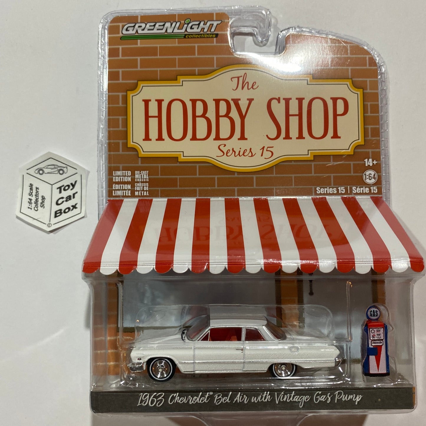 GREENLIGHT - 1963 Chevy Bel Air (White - Hobby Shop Series 15) J95