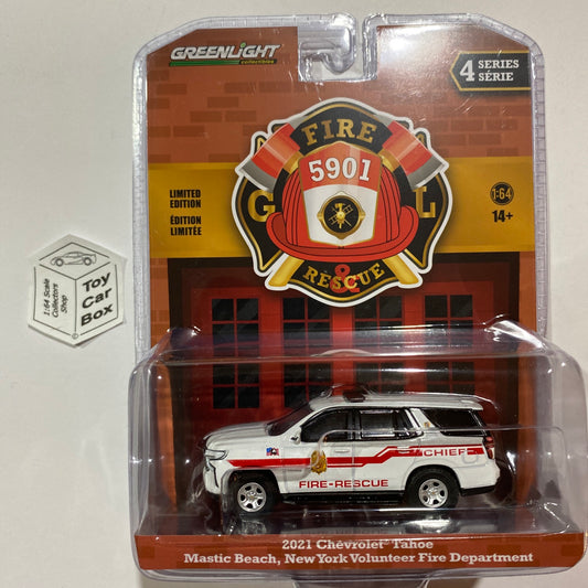 GREENLIGHT - 2021 Chevy Tahoe (Mastic Beach FD - Fire & Rescue Series 4) J95