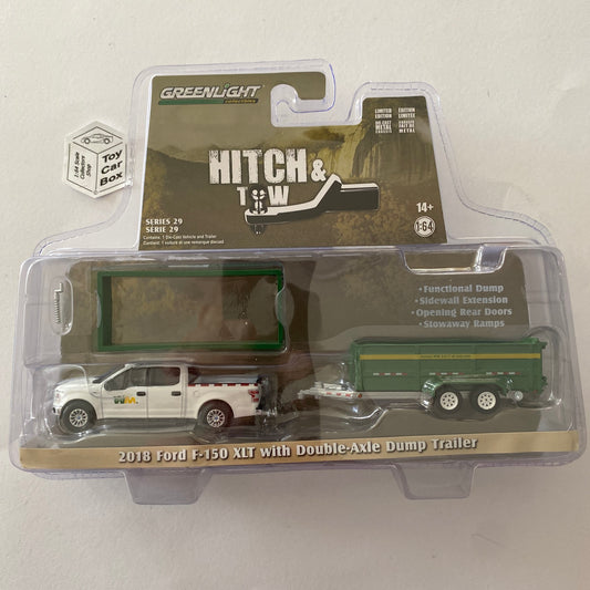 GREENLIGHT - 2018 Ford F150 XLT & WM Dump Trailer (Hitch & Tow Series 29) U95