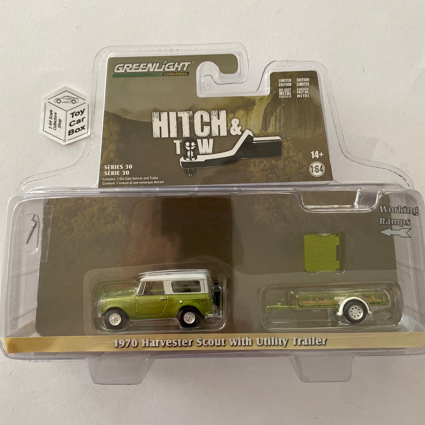 GREENLIGHT - 1970 Harvester Scout & Utility Trailer (Hitch & Tow Series 30) U95