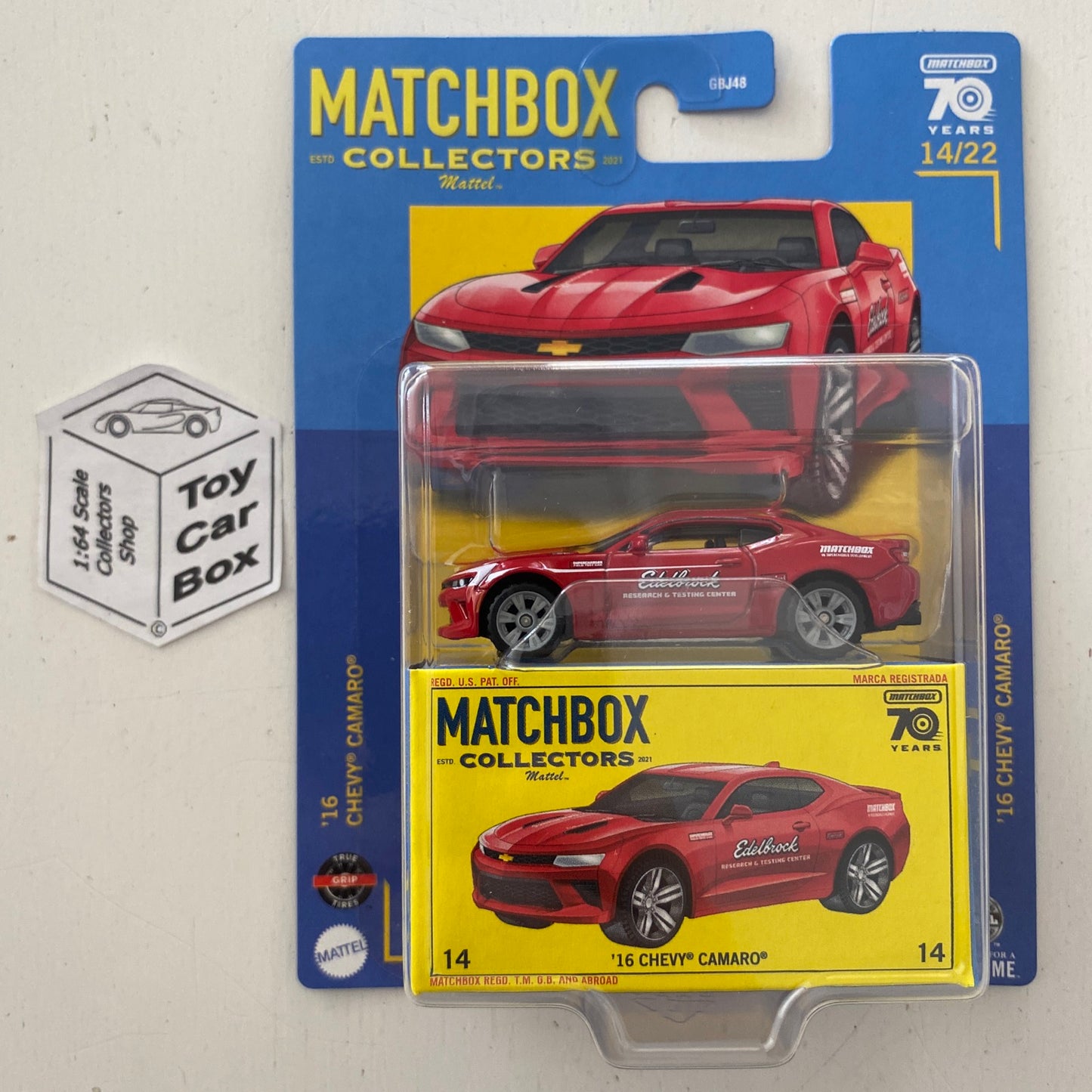 2023 MATCHBOX Collectors #14 - ‘16 Chevy Camaro (Opening Hood - Red) J00