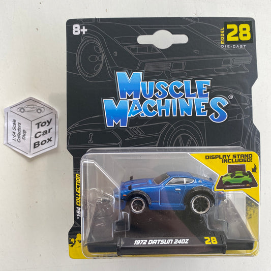 Muscle Machines - 1972 Datsun 240Z (Blue #28 - Approx 1:64) D95