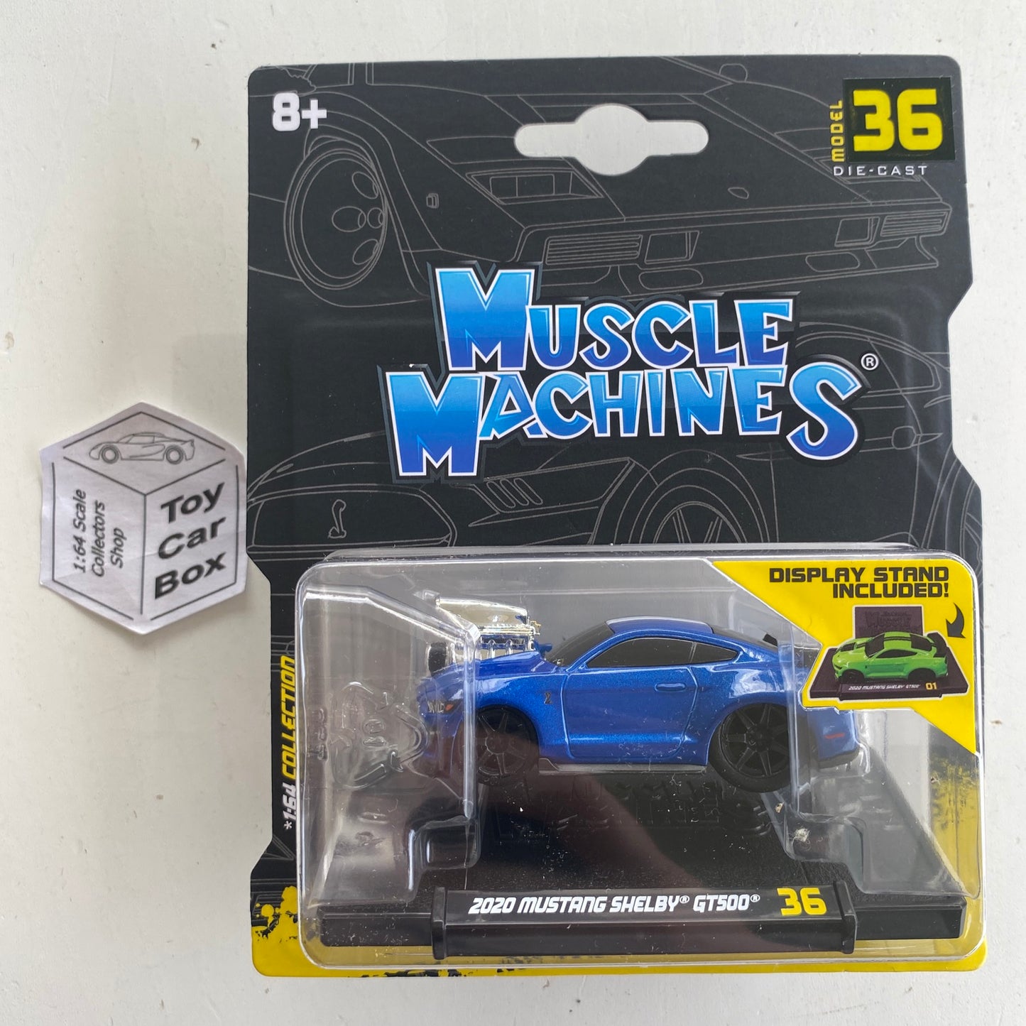 Muscle Machines - 2020 Ford Mustang Shelby GT500 (Blue #36 - Approx 1:64) D95