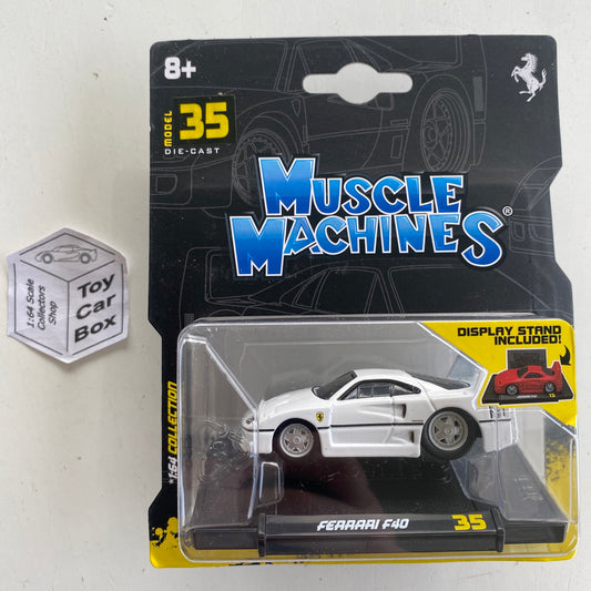 Muscle Machines - Ferrari F40 (White #35 - Approx 1:64) D95