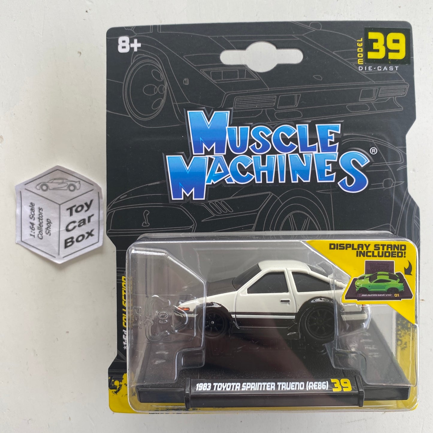 Muscle Machines - 1983 Toyota Sprinter Trueno AE86 (White #39 - Approx 1:64) D95