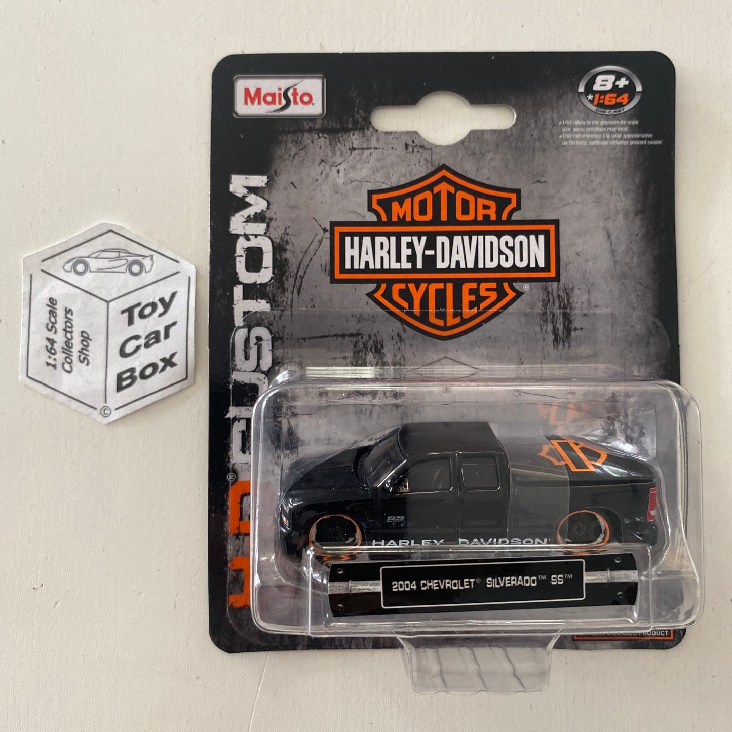 MAISTO 1:64 - 2004 Chevy Silverado SS Pickup (Themed: Harley Davidson -Black) H25