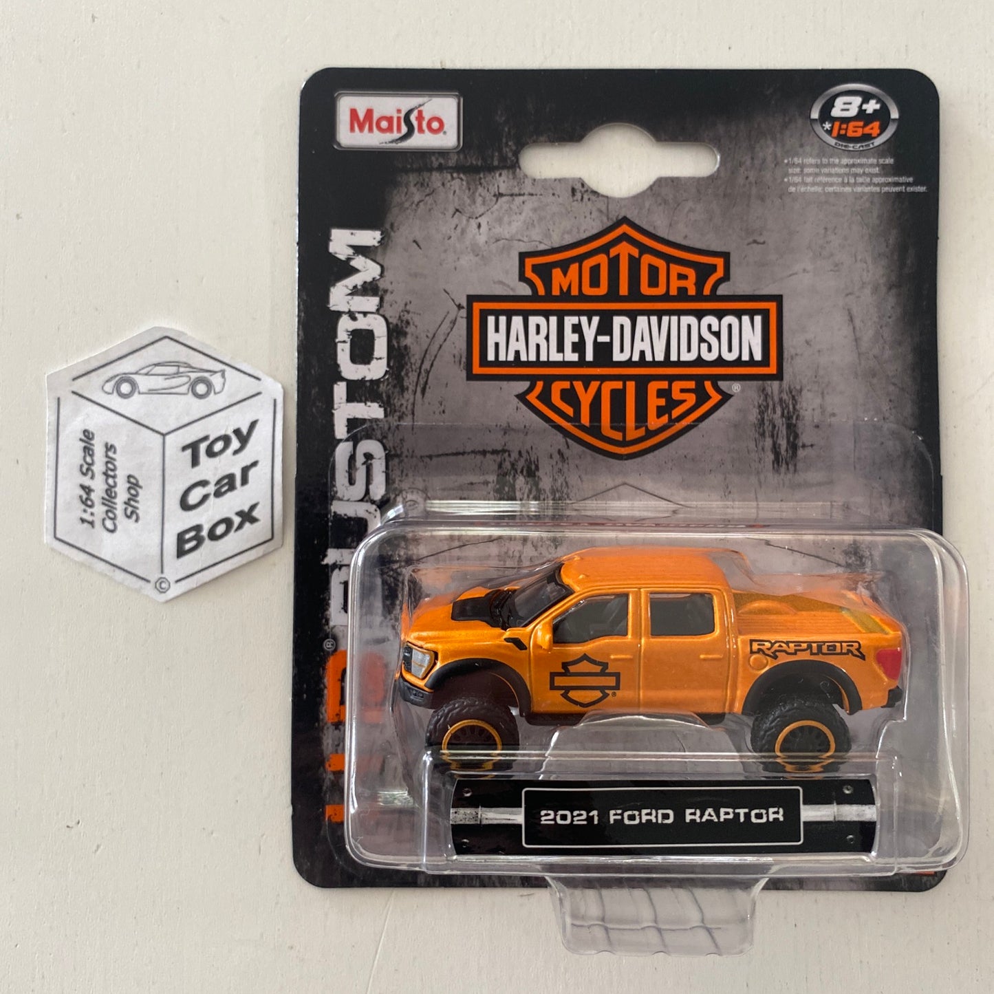 MAISTO 1:64 2021 Ford F150 Raptor (Themed: Harley Davidson Orange) H25