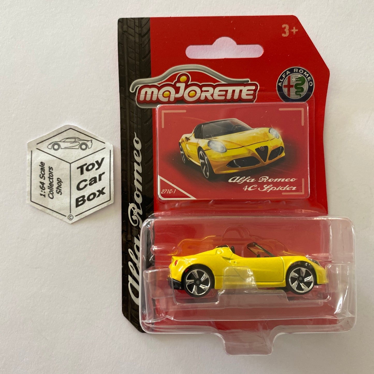 MAJORETTE Alfa Romeo 4C Spider (Yellow) 1/64 Scale* - E27