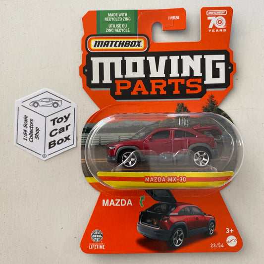 2023 MATCHBOX Moving Parts #23 - Mazda MX-30 (Red - Luggage in back) E99
