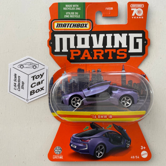 2023 MATCHBOX Moving Parts #48 - 2016 BMW i8 (Purple - Opening Doors) E99