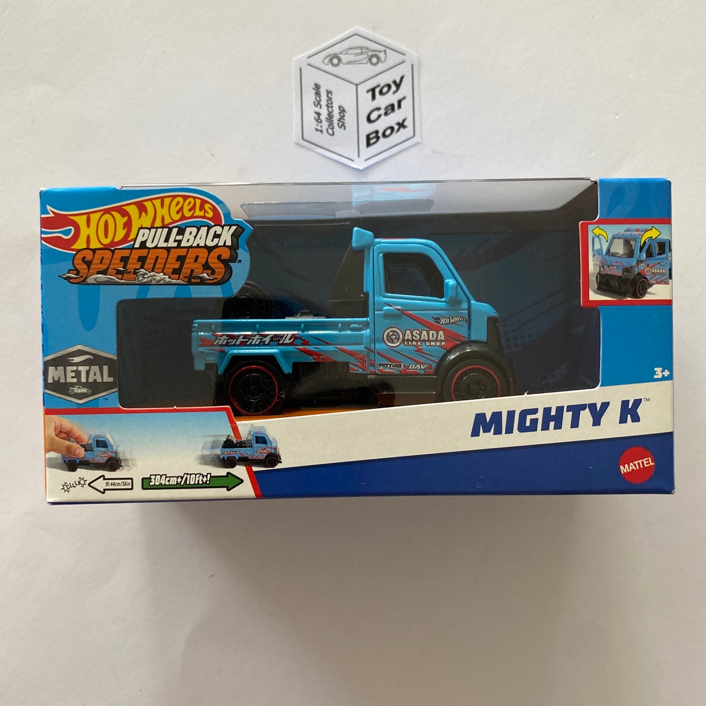 2023 HOT WHEELS 1:43 - Mighty K (Blue - Pull-back Speeders) H10