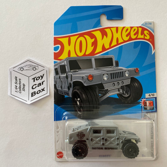 2024 HOT WHEELS #33 - Humvee (Grey #4 First Response - Long Card) Z68