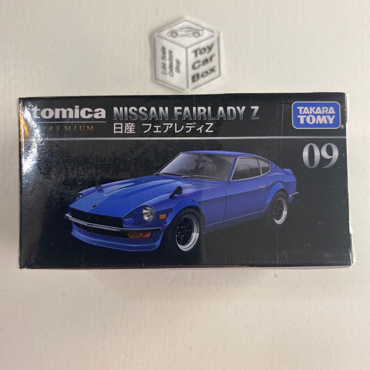 TOMICA Premium #09 - Nissan Fairlady Z (Blue - 1/58 Scale - Boxed) J02