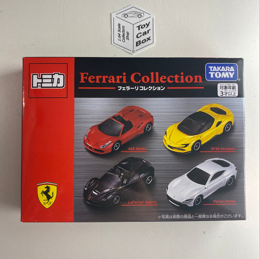 TOMICA Ferrari Collection Set (488 Spider, SF90 Stradale, LaFerrari Aperta & Roma) R19