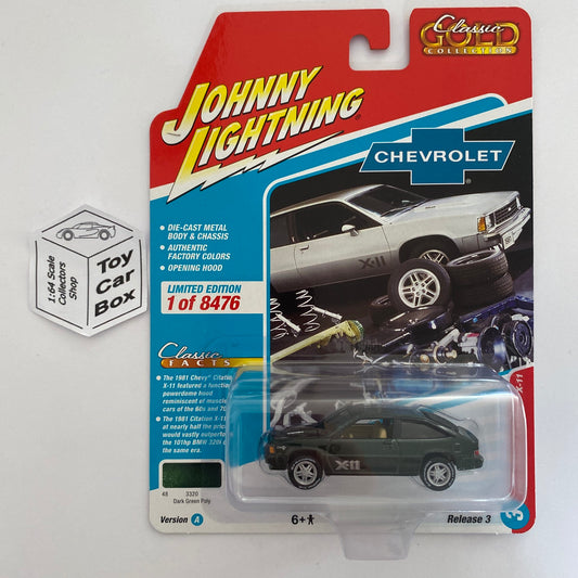 2022 JOHNNY LIGHTNING - 1981 Chevy Citation X-11 (Green - Classic Gold 3A) M15