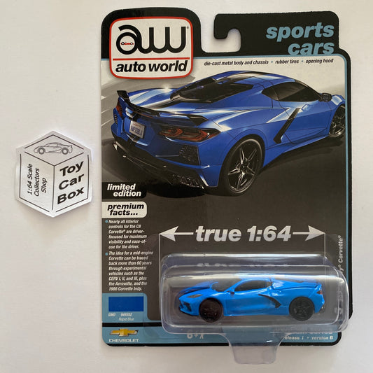 2023 AUTO WORLD - 2020 Chevy Corvette (Rapid Blue - Release 1B) M15