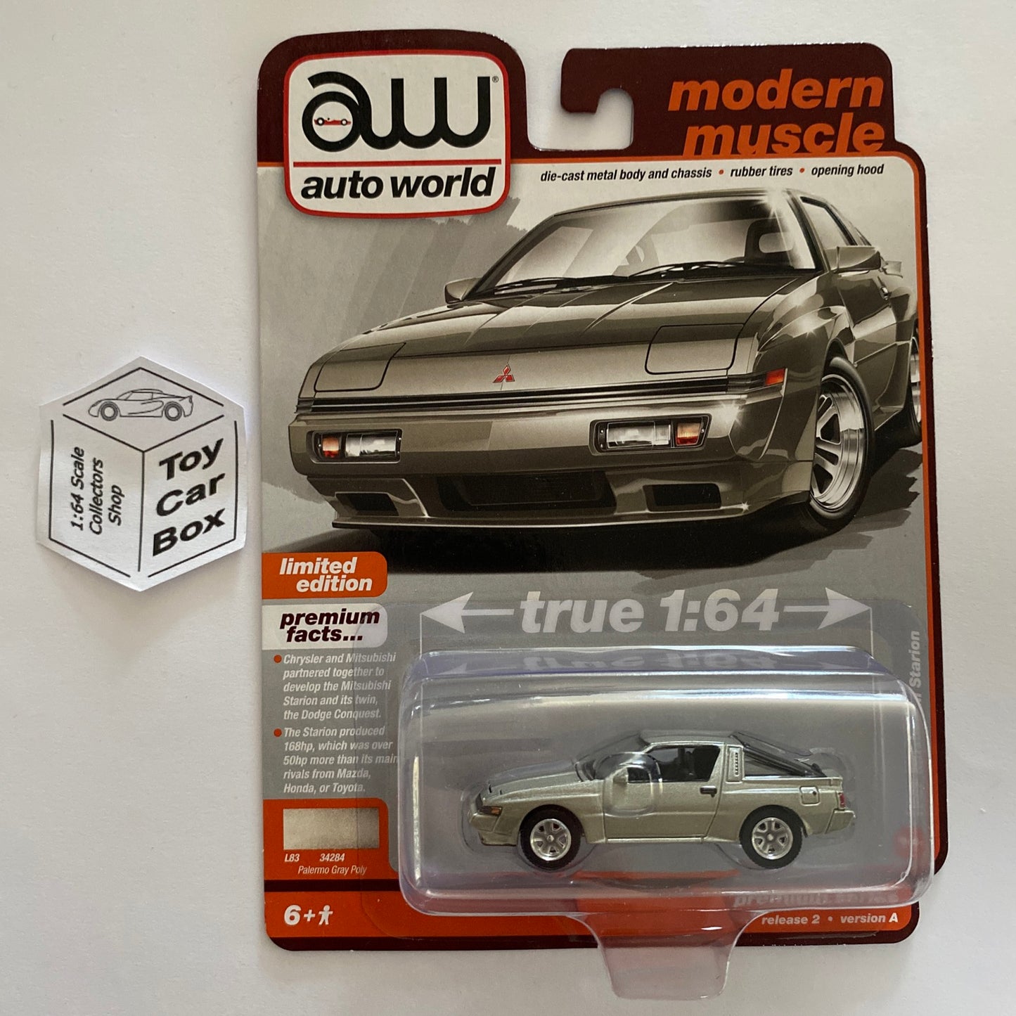 2023 AUTO WORLD - 1997 Mitsubishi Starion (Palermo Grey - Release 2A) M13