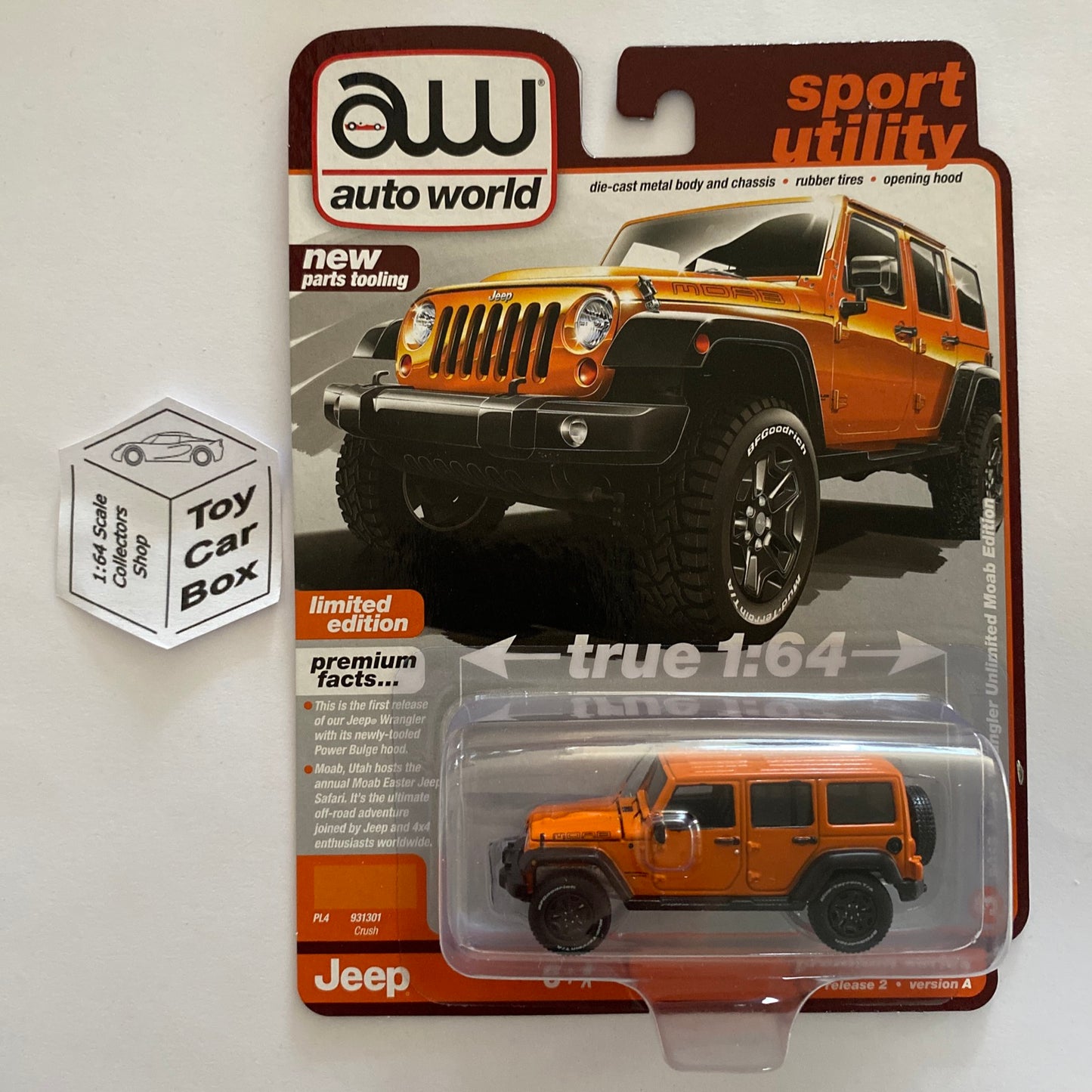 2023 AUTO WORLD - 2013 Jeep Wrangler Moab Edition (Crush - Release 2A) M13